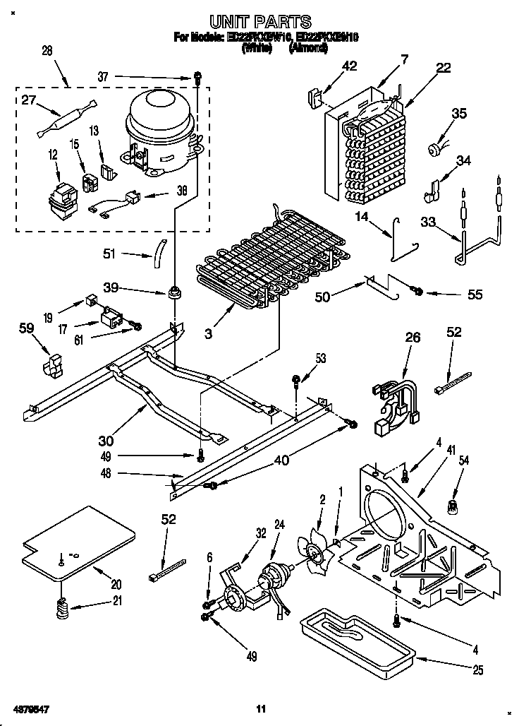 Whirlpool ED22PKXBW10 unit diagram