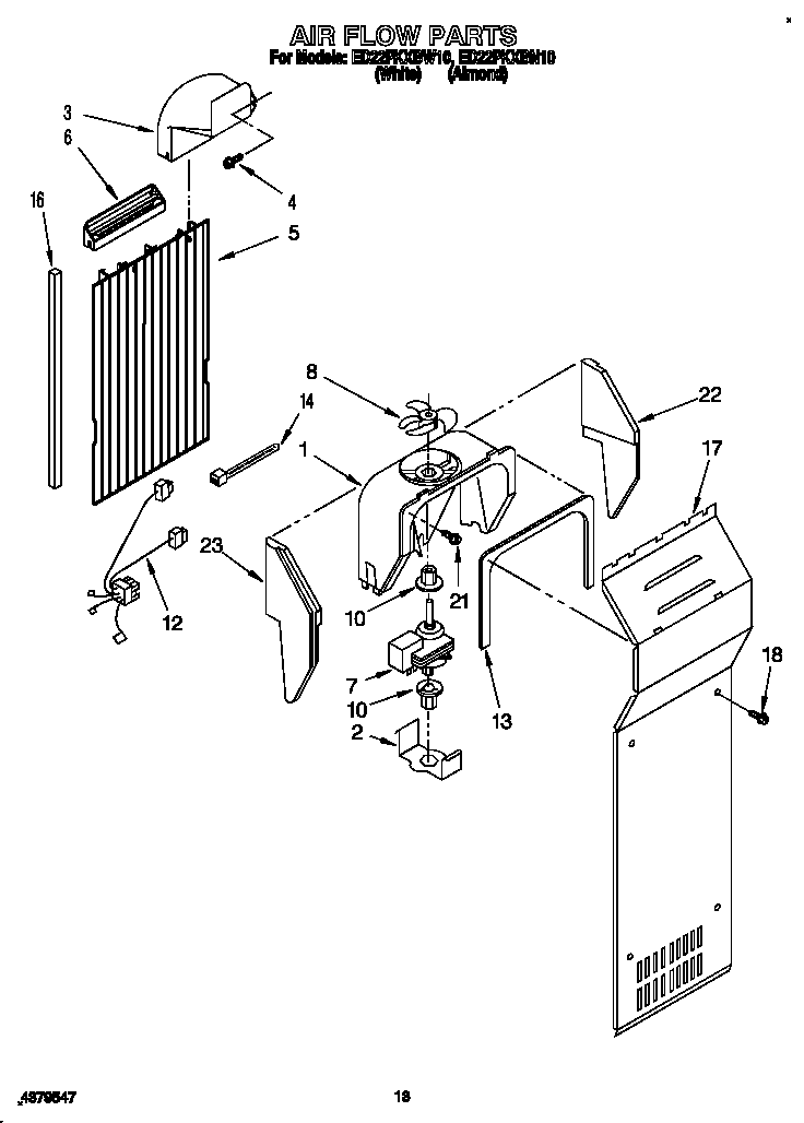 Whirlpool ED22PKXBW10 air flow diagram