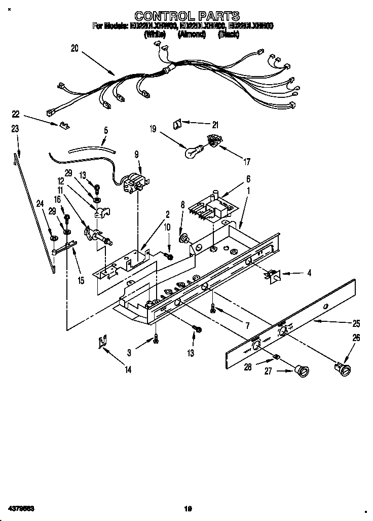 Whirlpool ED22DLXBB00 control diagram