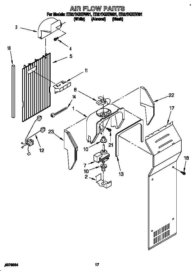 Whirlpool ED27DQXBN01 air flow diagram