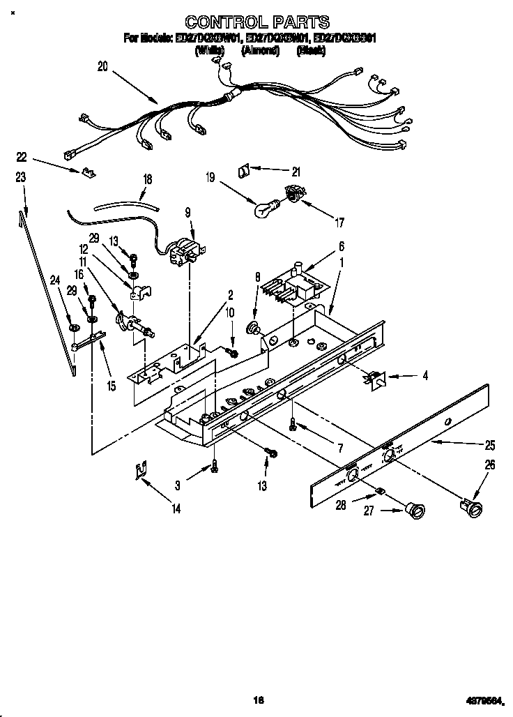 Whirlpool ED27DQXBN01 control diagram