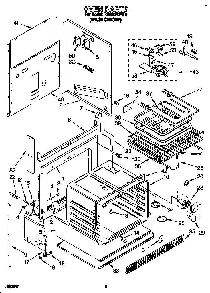 Whirlpool RS660BXBH0 oven diagram
