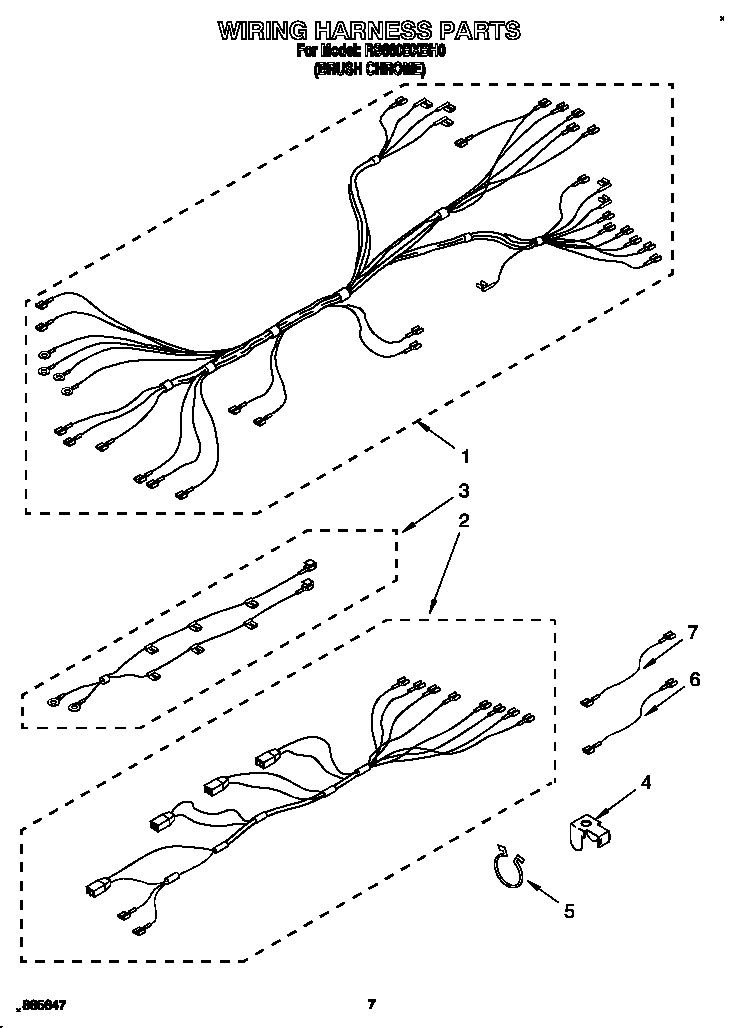 Whirlpool RS660BXBH0 wiring harness diagram