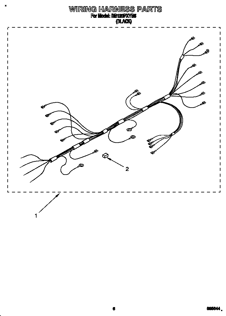 Whirlpool RB120PXYB5 wiring harness diagram
