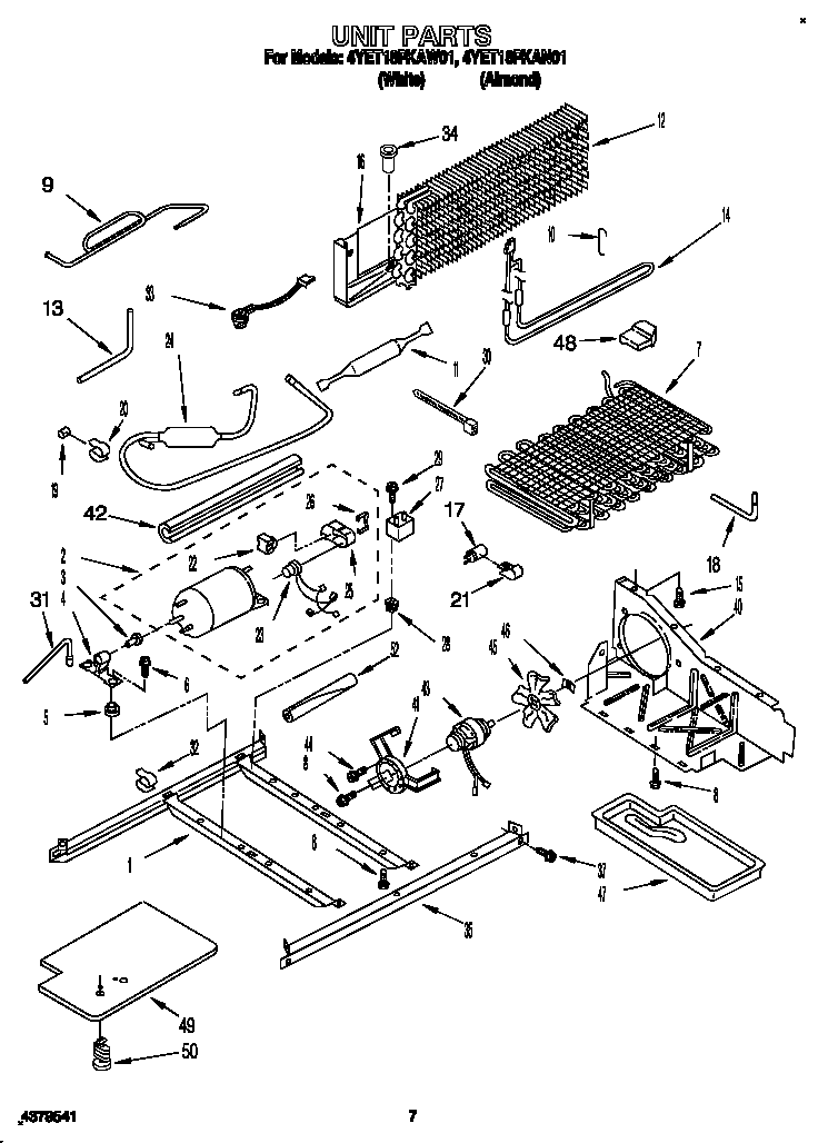 Whirlpool 4YET18PKAN01 unit diagram