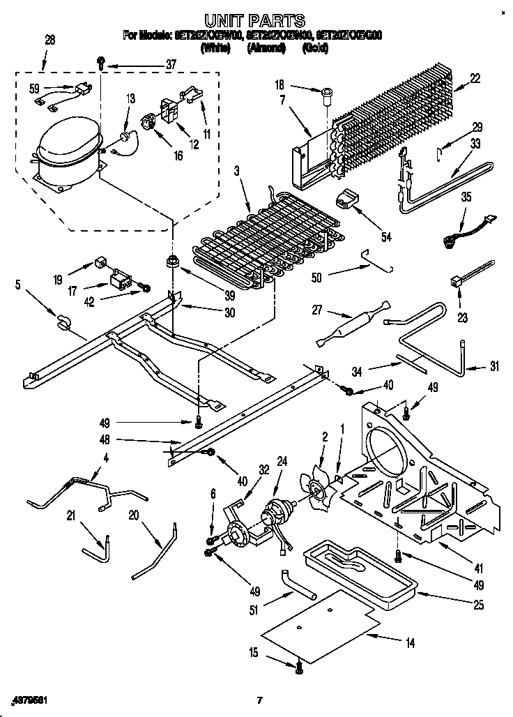 Whirlpool 8ET20ZKXBW00 unit diagram