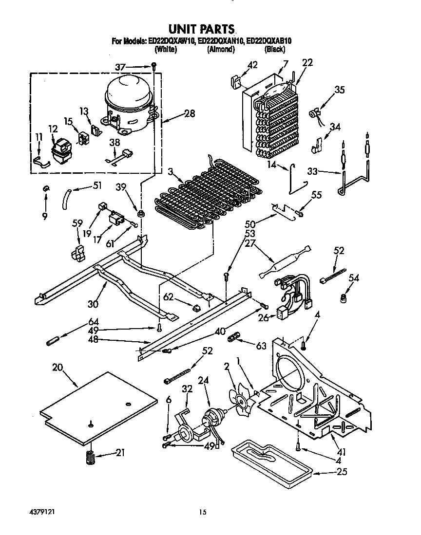Whirlpool ED22DQXAB10 unit diagram