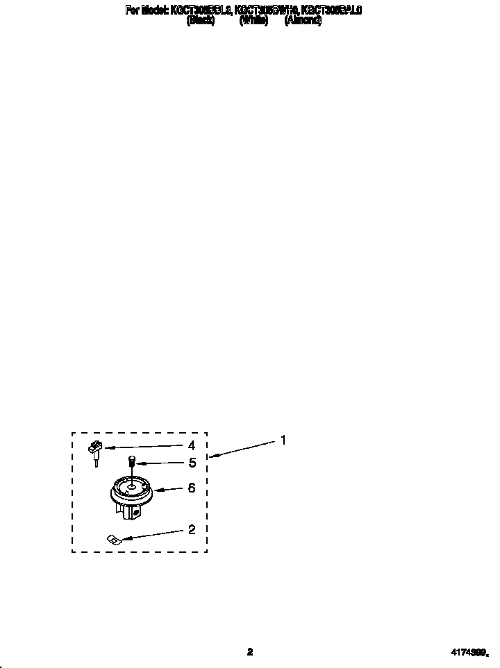 KitchenAid KGCT305BAL0 sealed gas burner assembly diagram