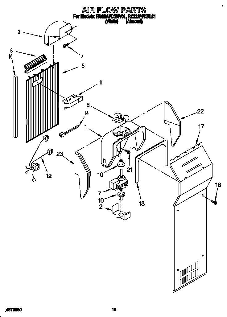 Roper RS22AWXBL01 air flow diagram