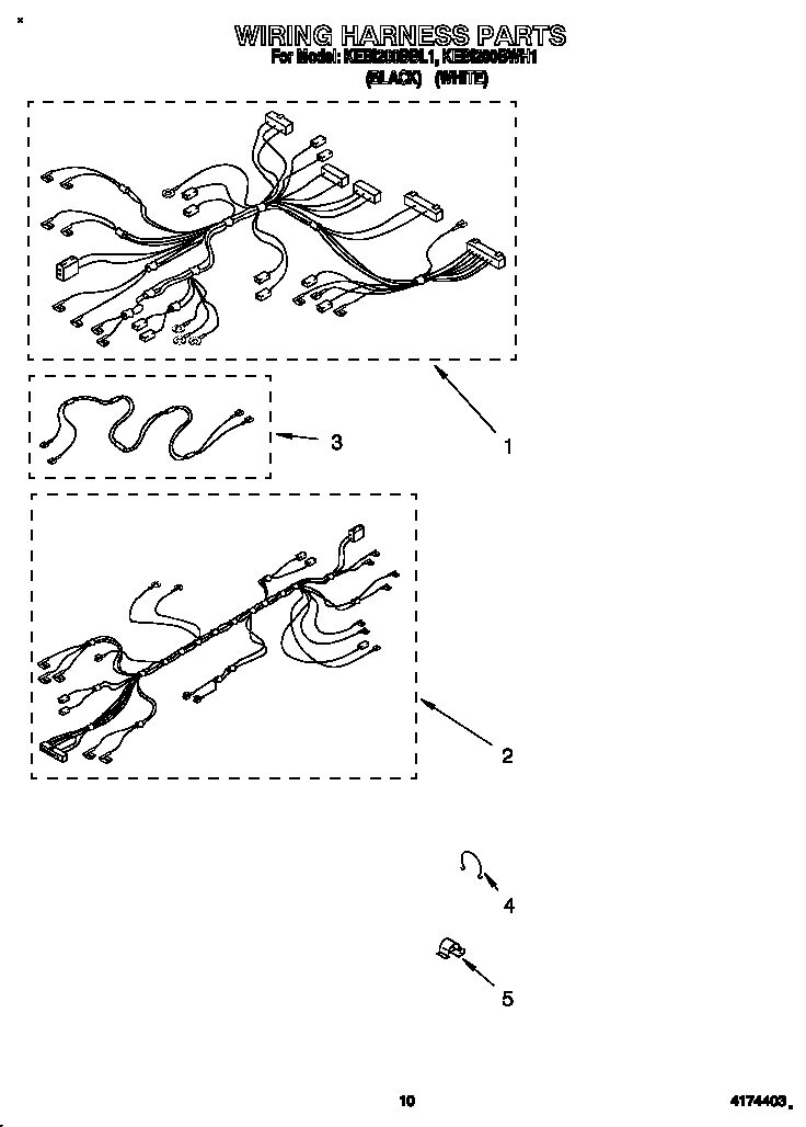 KitchenAid KEBI200BWH1 wiring harness diagram
