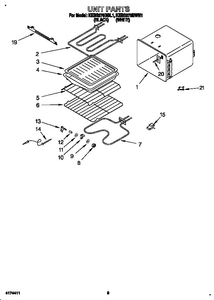 KitchenAid KEBS276BBL1 unit diagram