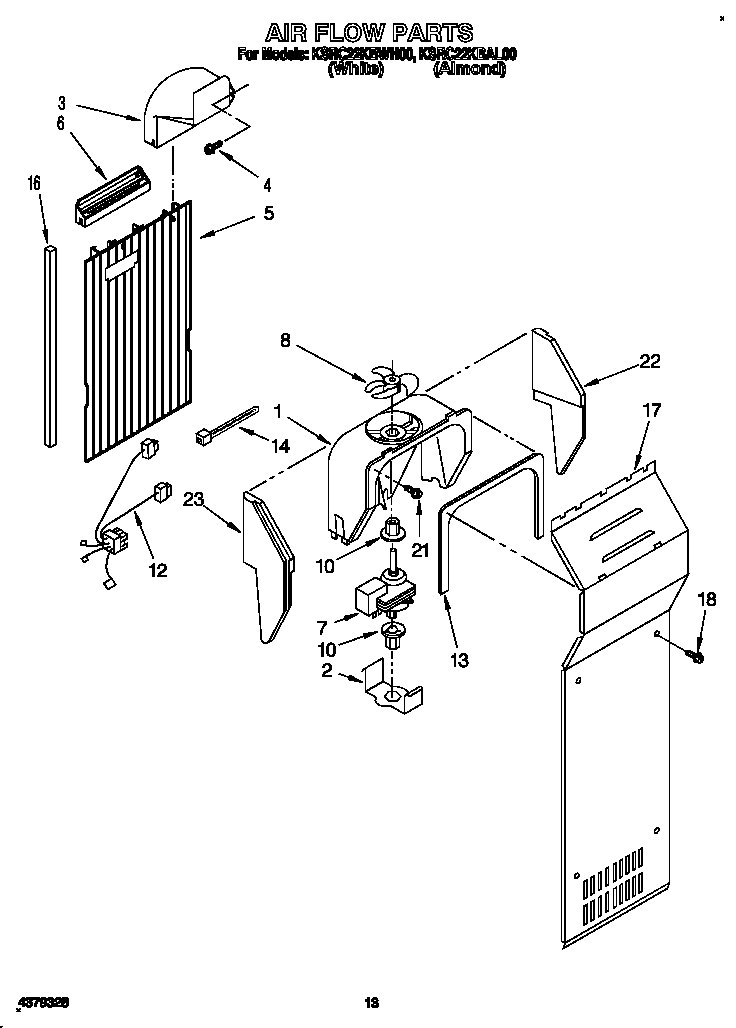 KitchenAid KSRC22KBAL00 air flow diagram