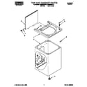 Roper RAM5243AW2 top and cabinet diagram
