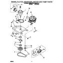Roper RAM5243AW2 brake, clutch, gearcase, motor and pump diagram