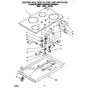KitchenAid KGCT305BAL1 burner box, gas valves, and switches diagram