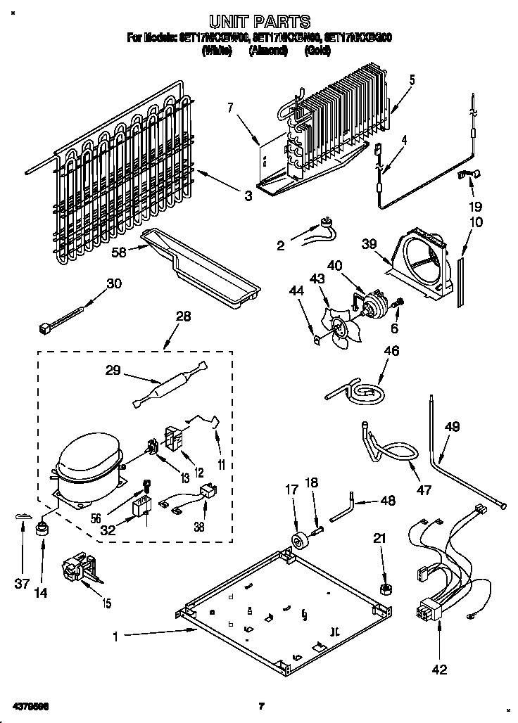 Whirlpool 8ET17NKXBN00 unit diagram
