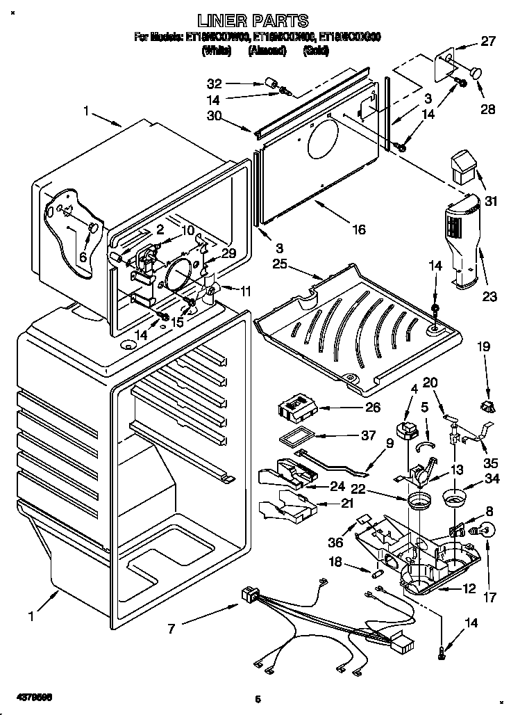 Whirlpool ET18NKXDG00 liner diagram