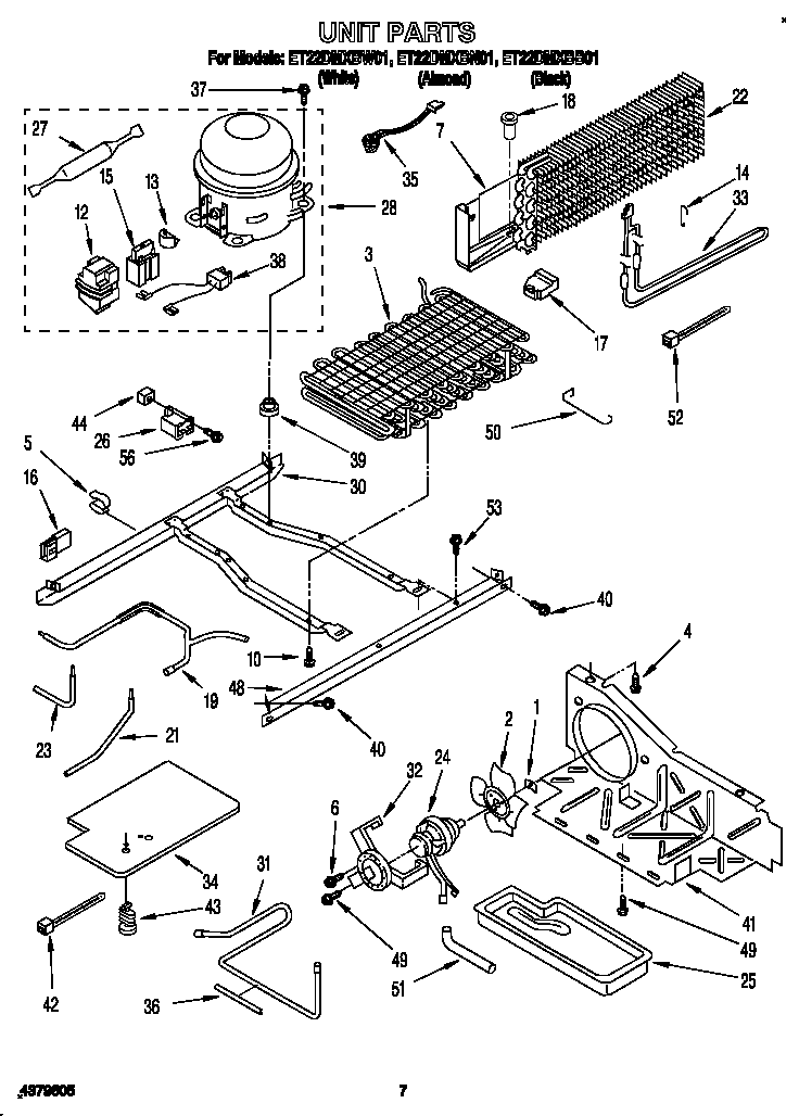 Whirlpool ET22DMXBW01 unit diagram