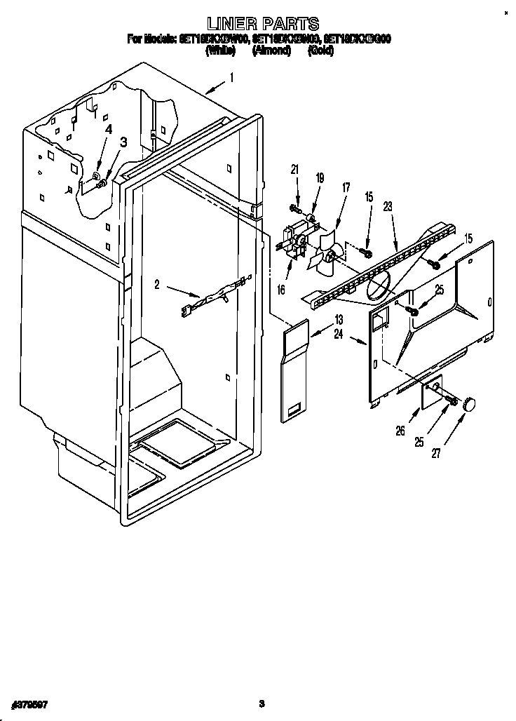 Whirlpool 8ET18DKXBN00 liner diagram