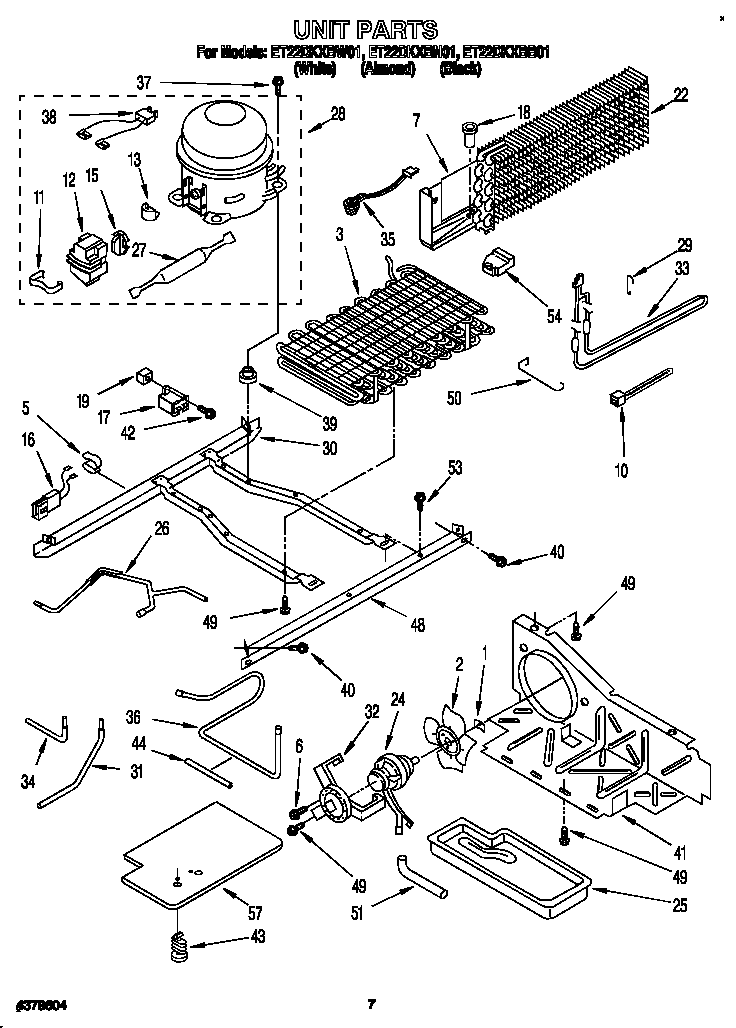 Whirlpool ET22DKXBB01 unit diagram