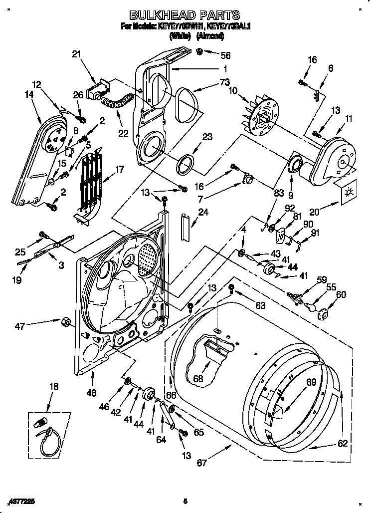 KitchenAid KEYE770BWH1 bulkhead diagram