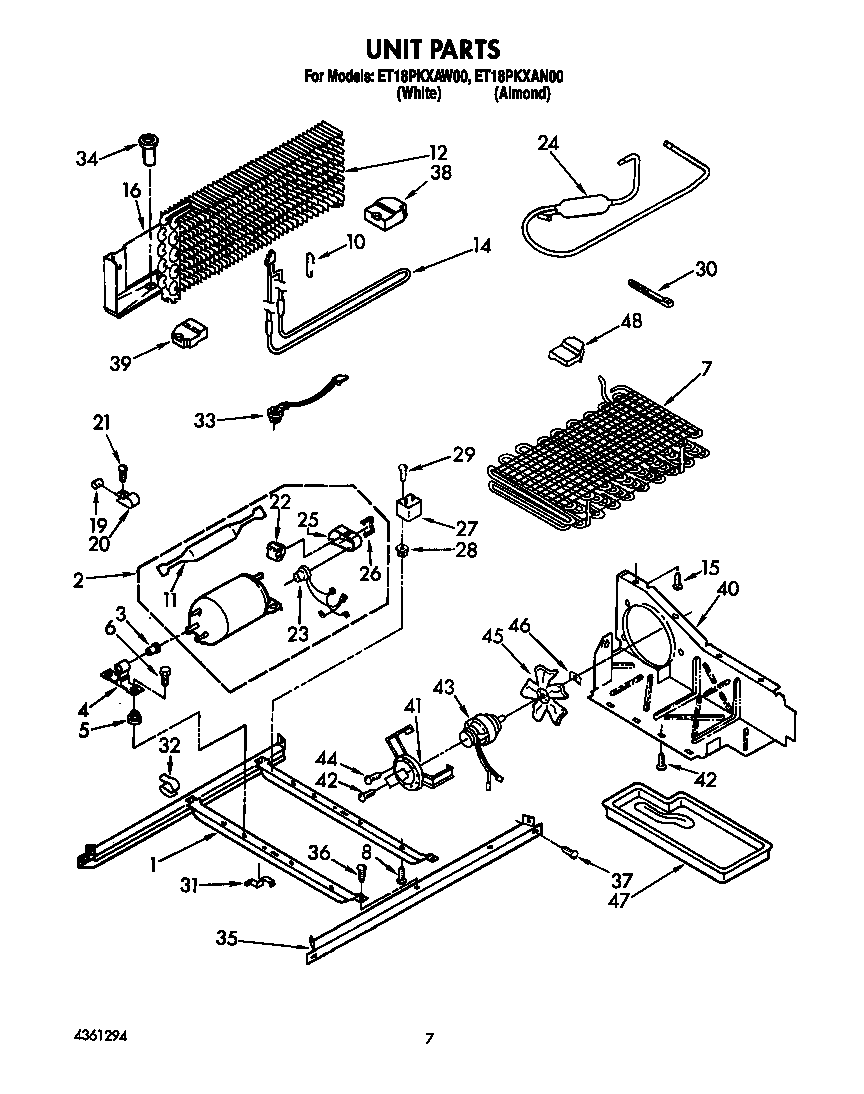 Whirlpool ET18PKXAN00 unit diagram