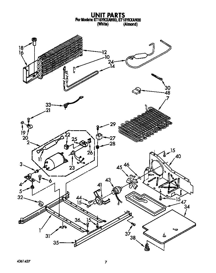 Whirlpool ET18YKXAN00 unit diagram
