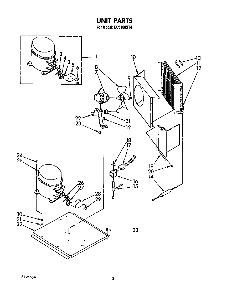Whirlpool EC5100XT0 unit diagram