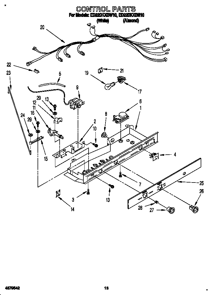 Whirlpool ED22DKXBN10 control diagram
