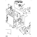 Whirlpool LEN3624BN1 cabinet diagram