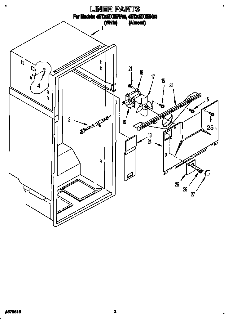 Whirlpool 4ET20ZKXBN00 liner diagram