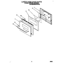 Whirlpool RB770PXBB1 lower oven door diagram
