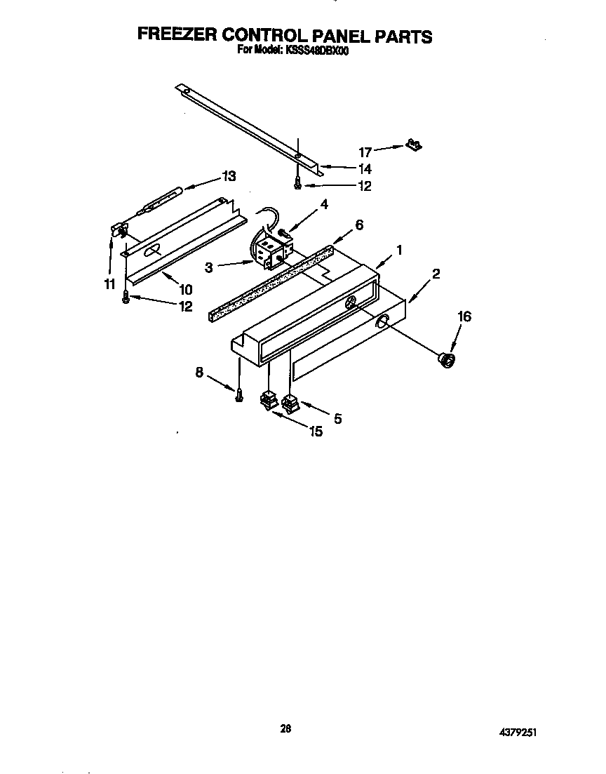 KitchenAid KSSS48DBX00 freezer control diagram