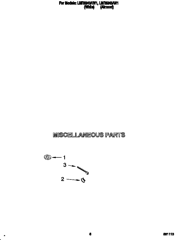 Whirlpool LMR5243AW1 miscellaneous diagram