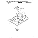 Whirlpool SC8630EBQ2 cooktop, burner and grate diagram