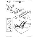 Whirlpool LGR2614BW1 top and console diagram