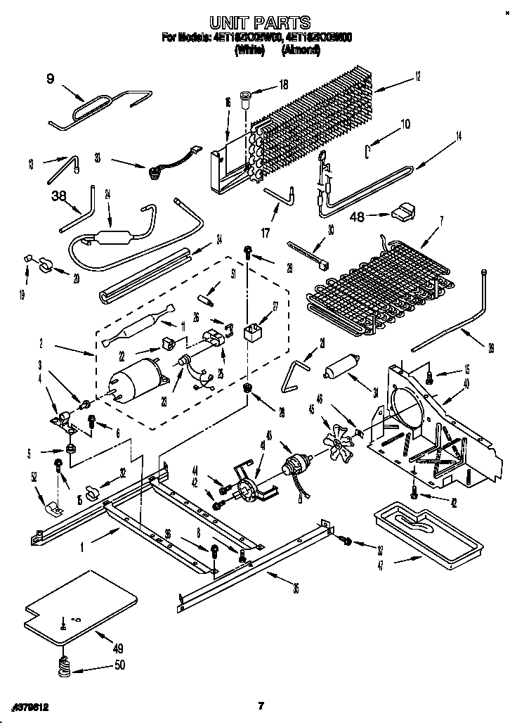 Whirlpool 4ET18ZKXBW00 unit diagram