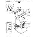 Whirlpool TEDL640BW1 top and console diagram