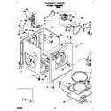 Whirlpool TEDL640BW1 cabinet diagram