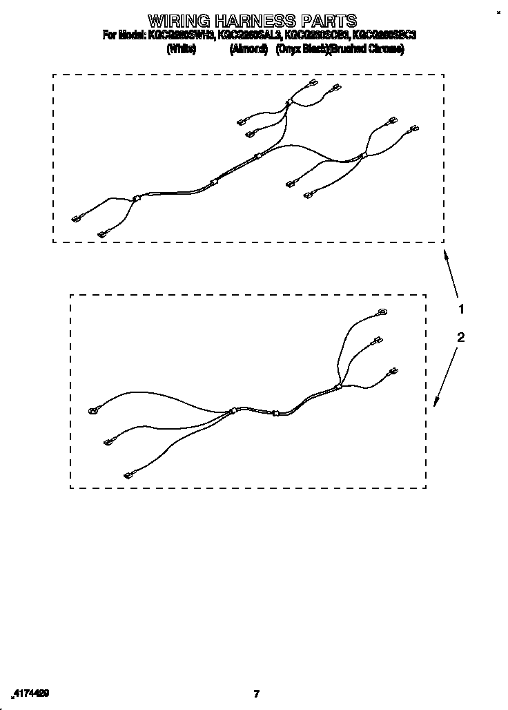 KitchenAid KGCG260SBC3 wiring harness diagram