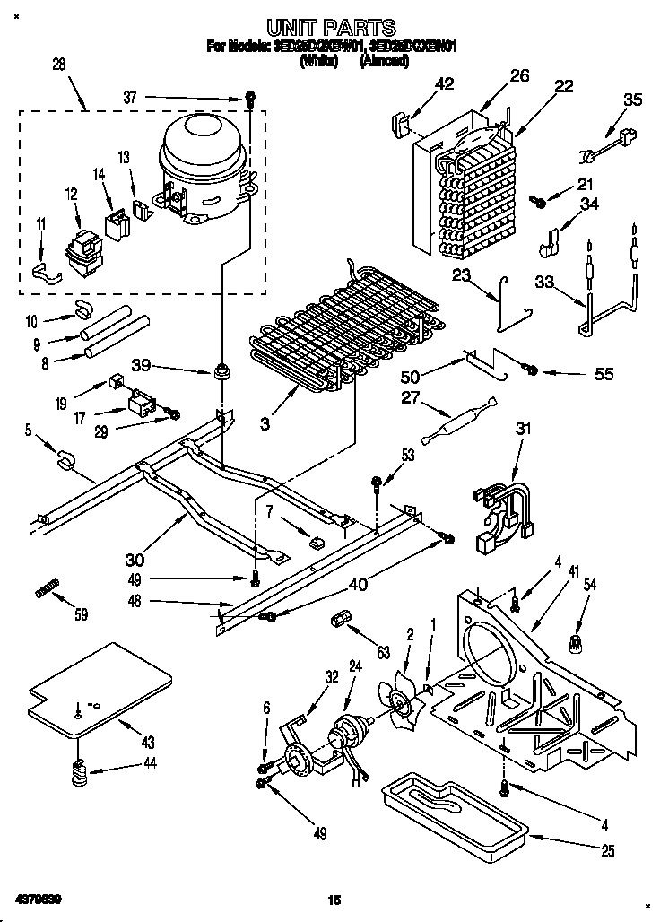 Whirlpool 3ED25DQXBW01 unit diagram