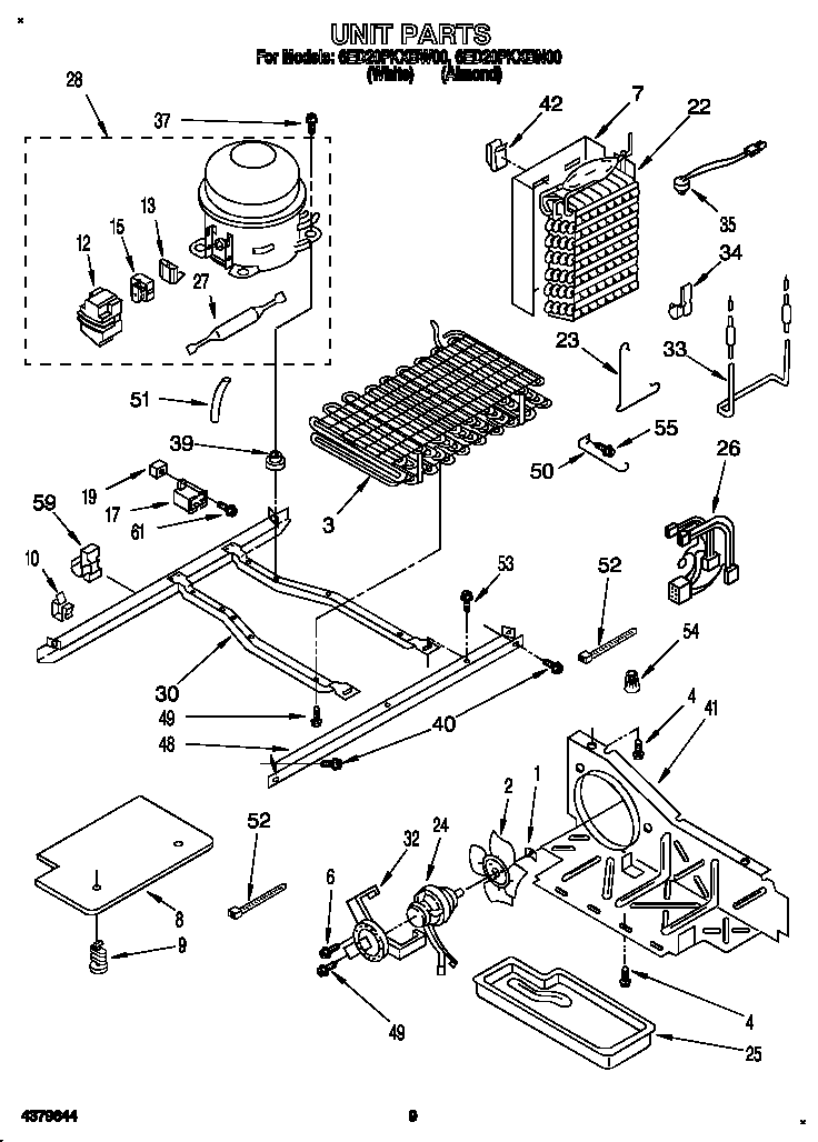 Whirlpool 6ED20PKXBN00 unit diagram