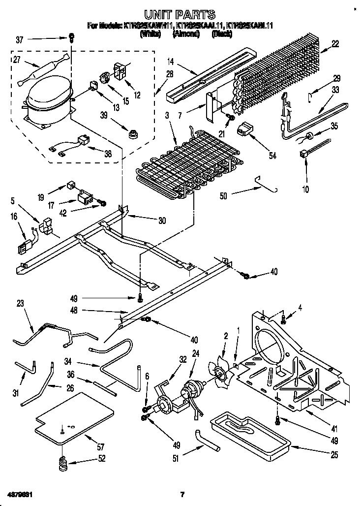 KitchenAid KTRS25KABL11 unit diagram