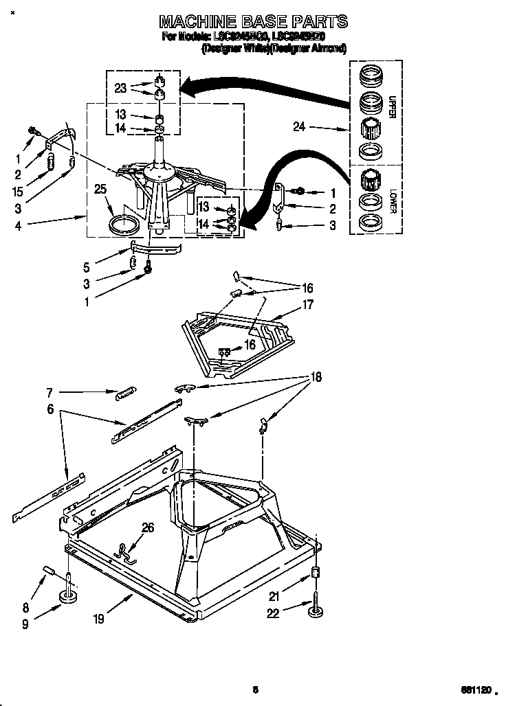 Whirlpool LSC9245BZ0 machine base diagram