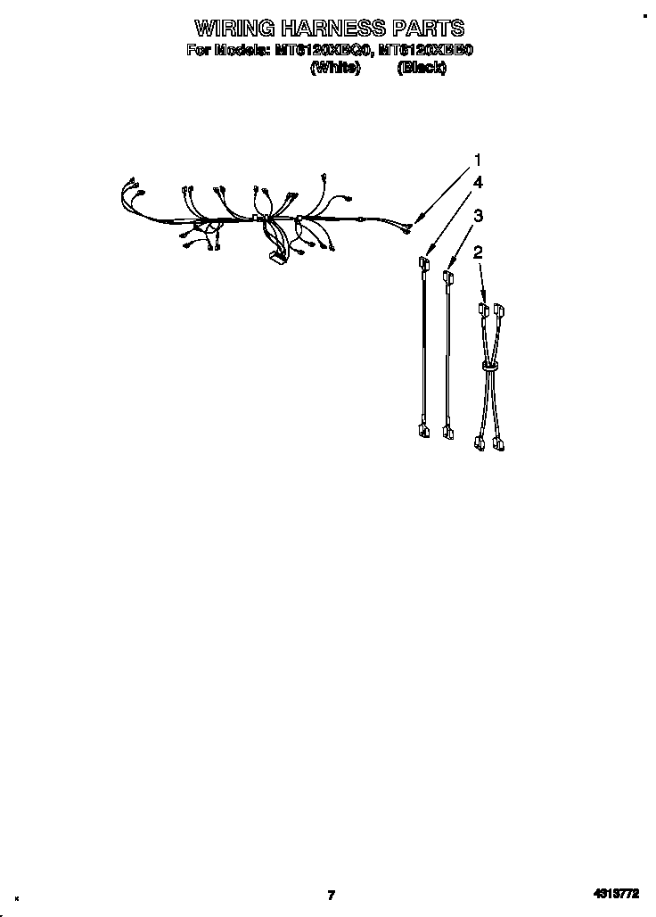 Whirlpool MT6120XBQ0 wiring harness diagram