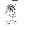 Whirlpool RF396PCXN2 cooktop diagram