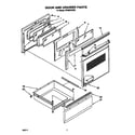 Whirlpool RF396PCXN2 door and drawer diagram