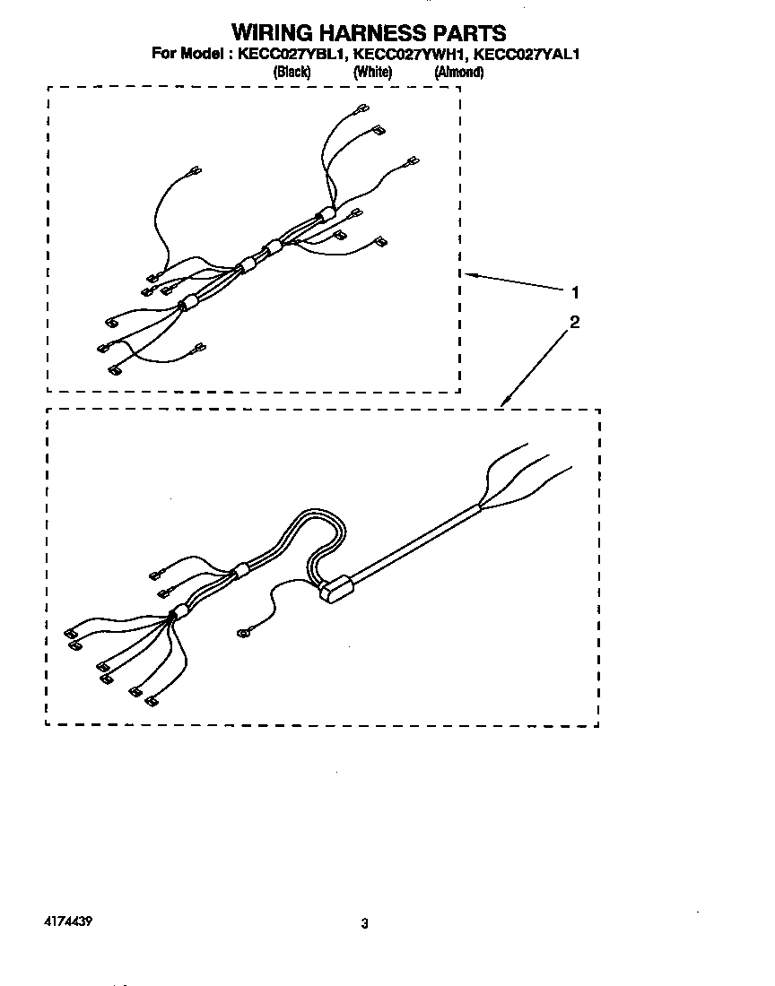 KitchenAid KECC027YAL1 wiring harness diagram