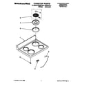 KitchenAid KERI500YWH1 cooktop diagram