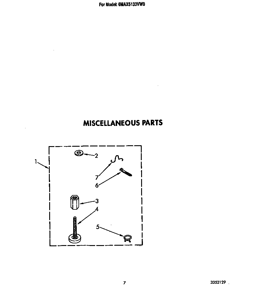 Whirlpool 6MAX5133VW0 miscellaneous diagram